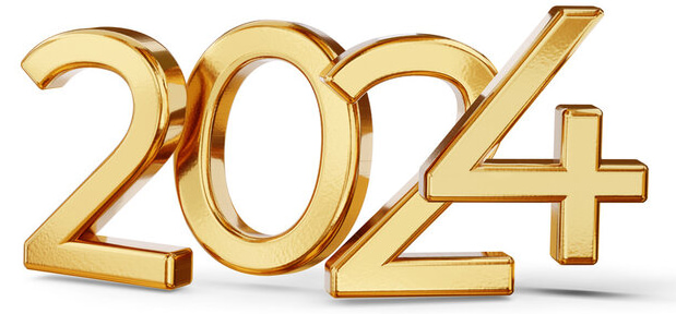 Golden numbers forming the year 2024